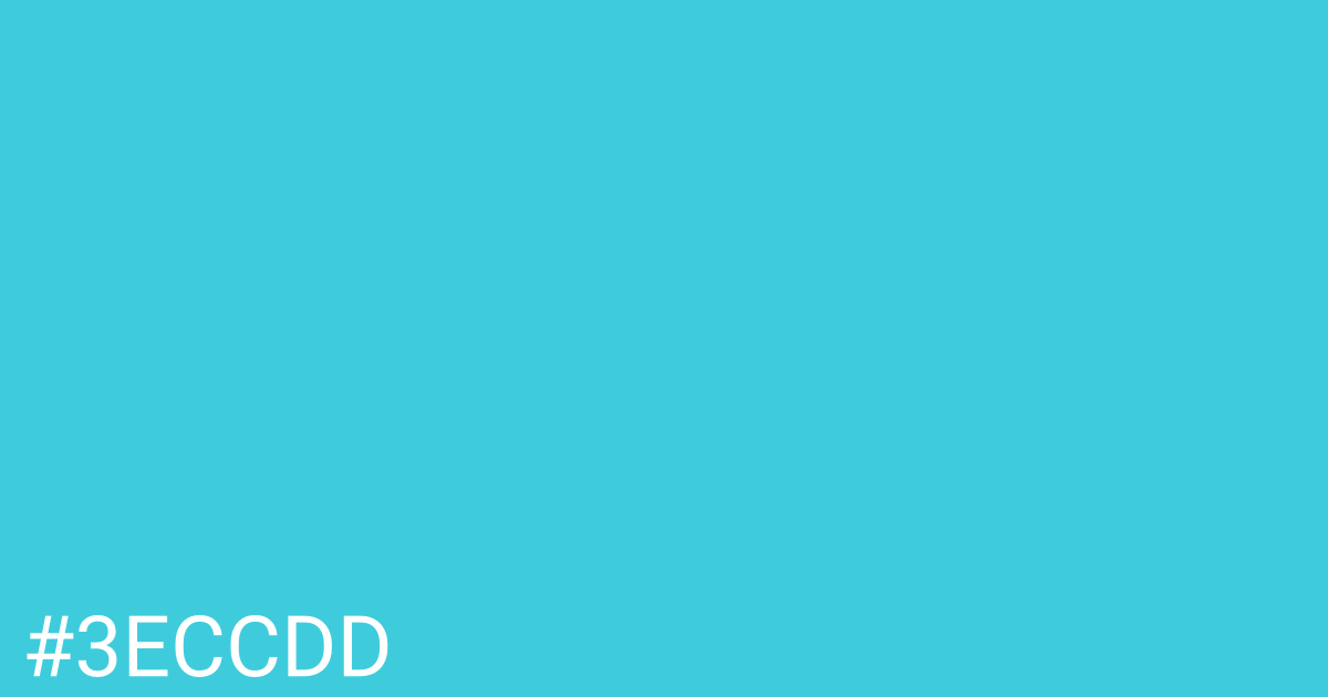Hex color #3eccdd graphic