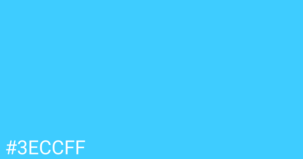 Hex color #3eccff graphic