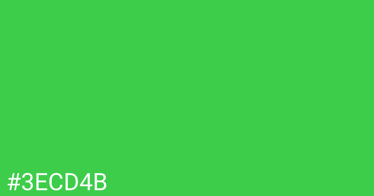 Hex color #3ecd4b graphic