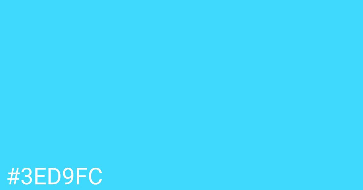 Hex color #3ed9fc graphic