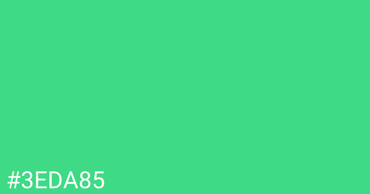 Hex color #3eda85 graphic