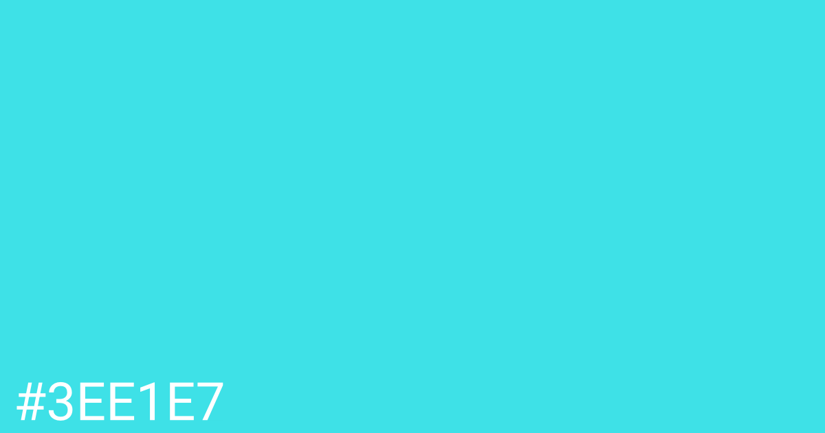 Hex color #3ee1e7 graphic