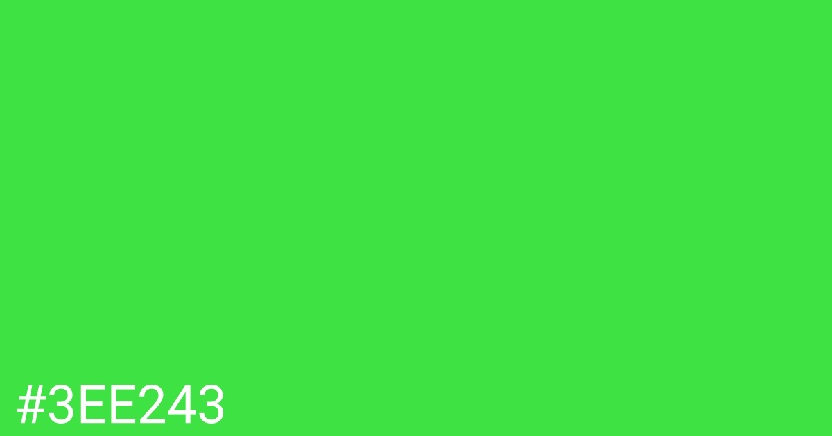 Hex color #3ee243 graphic