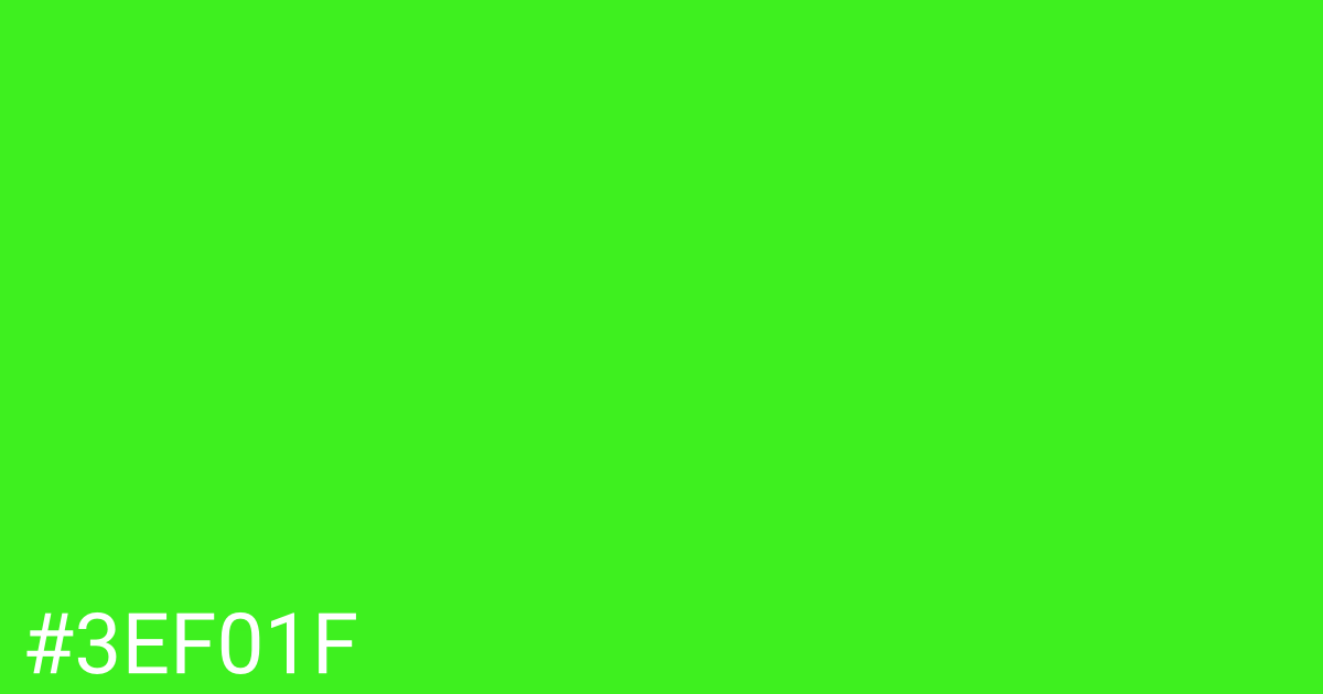 Hex color #3ef01f graphic