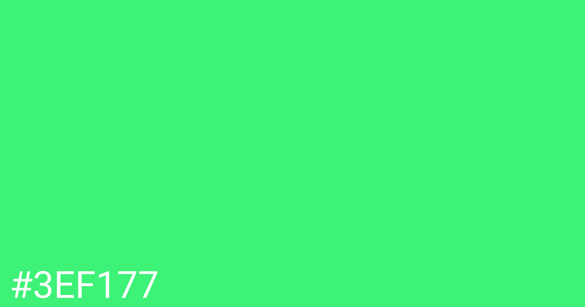 Hex color #3ef177 graphic