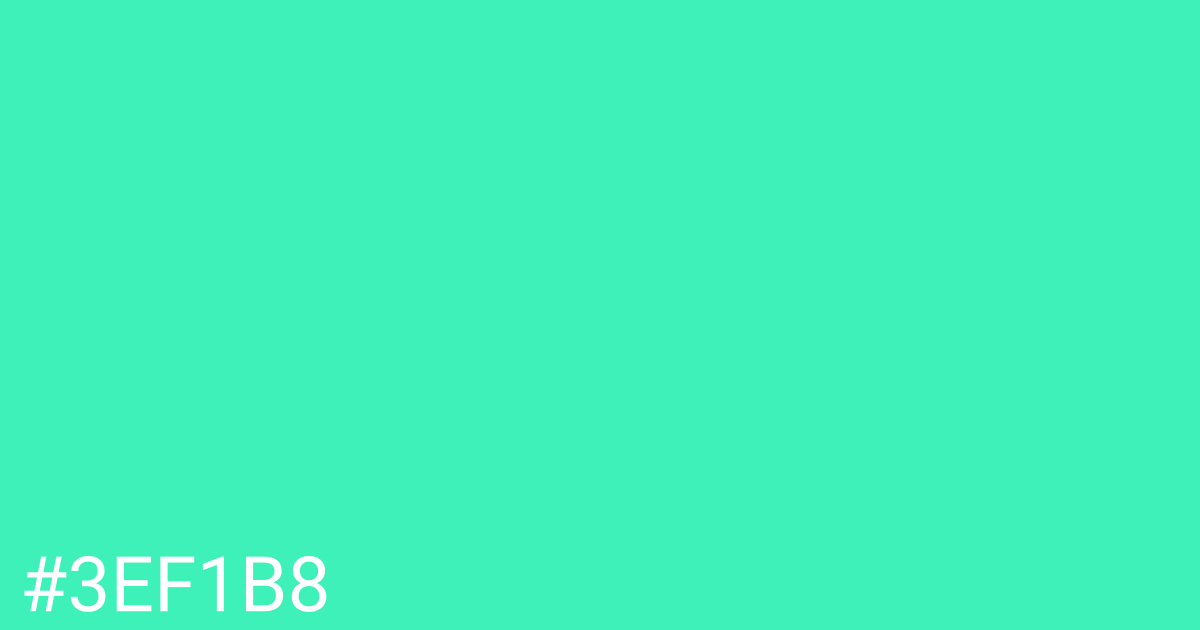 Hex color #3ef1b8 graphic