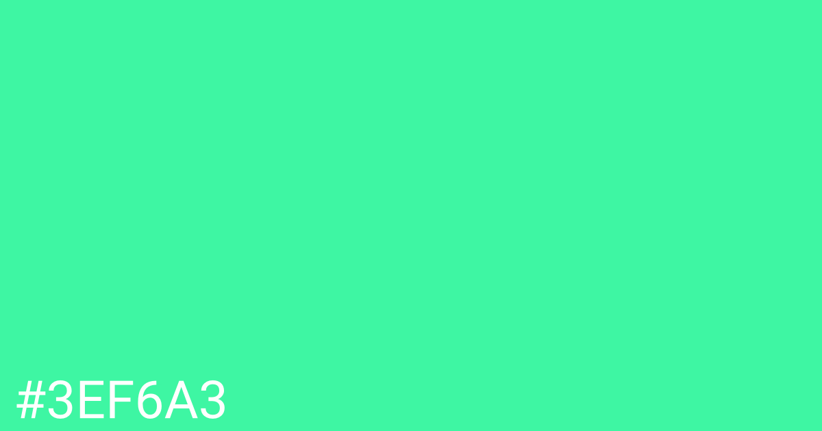Hex color #3ef6a3 graphic