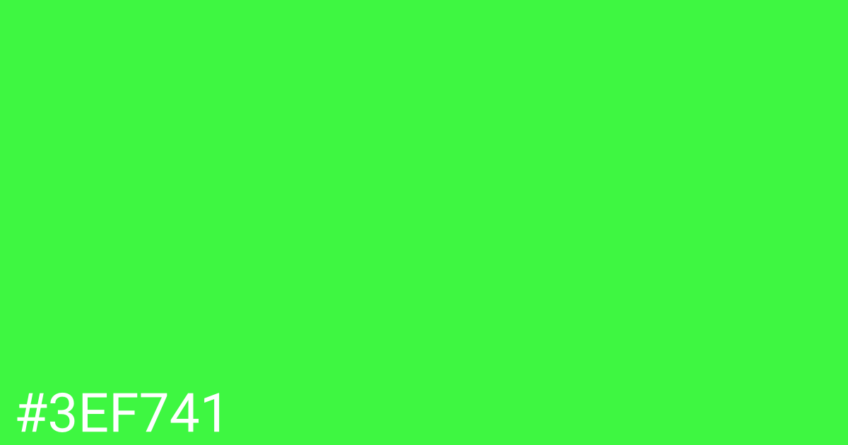 Hex color #3ef741 graphic