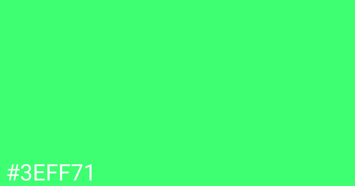 Hex color #3eff71 graphic