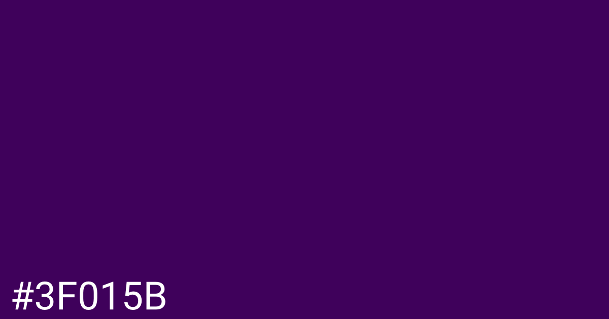 Hex color #3f015b graphic