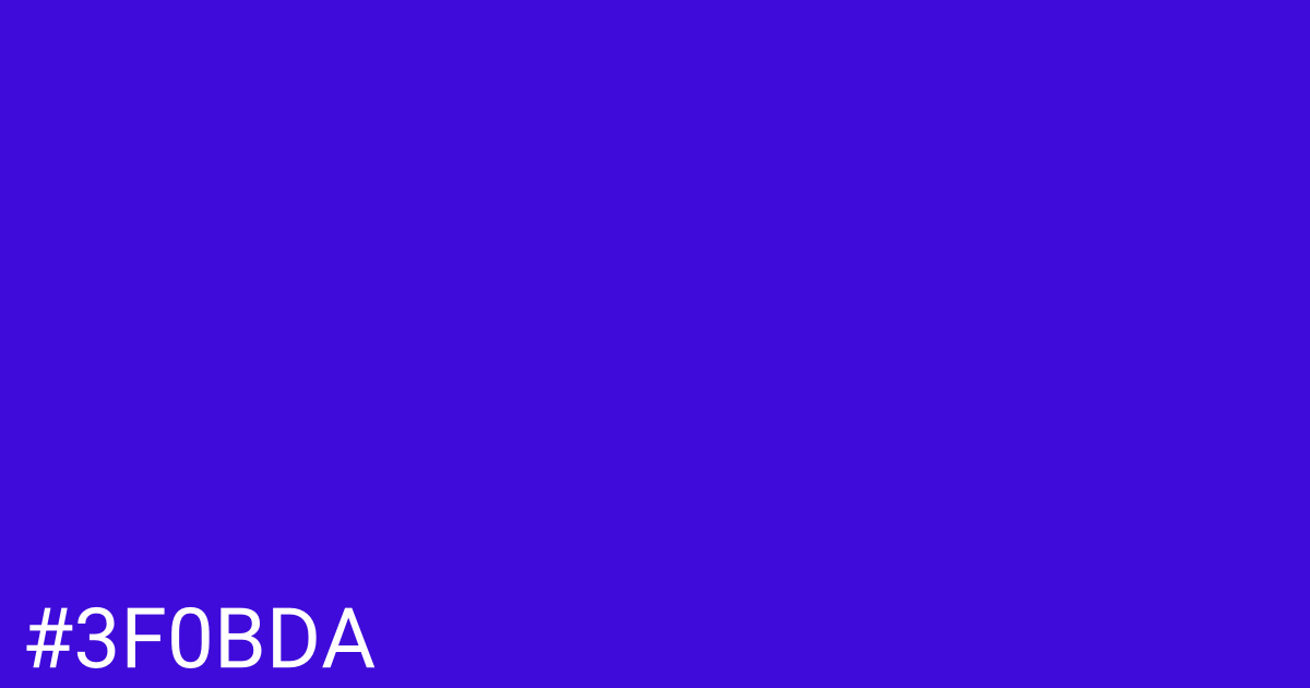 Hex color #3f0bda graphic