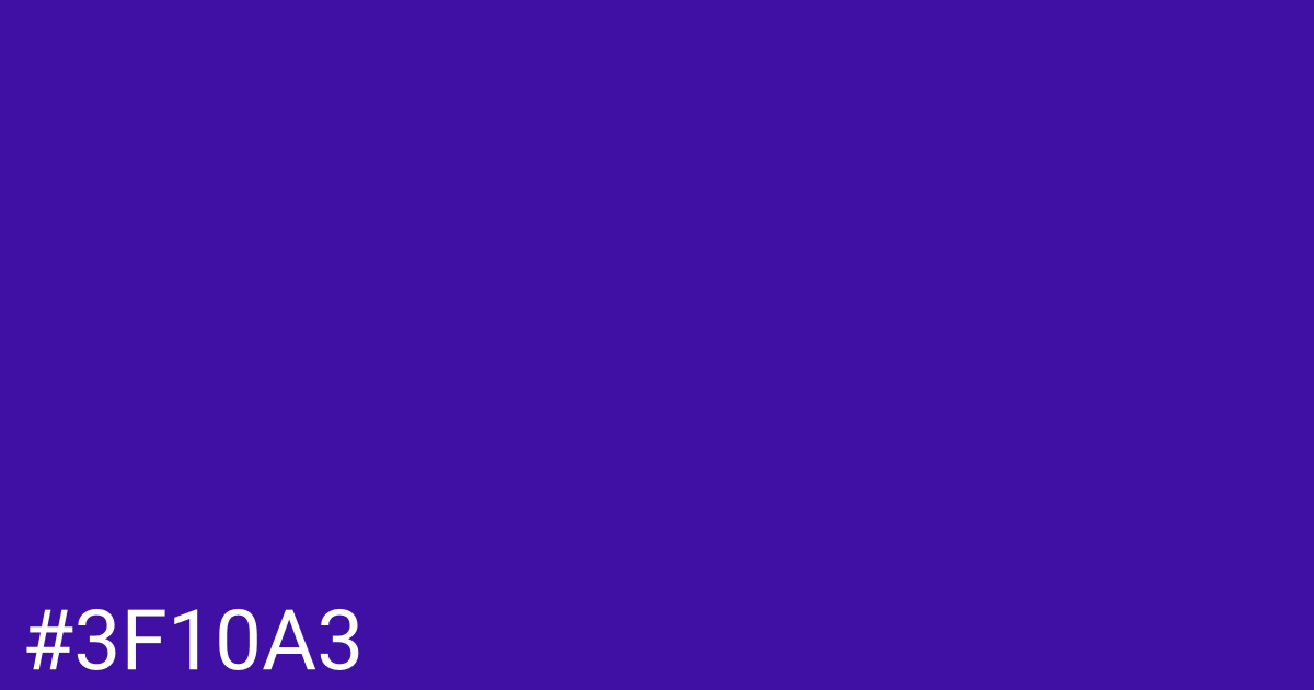 Hex color #3f10a3 graphic