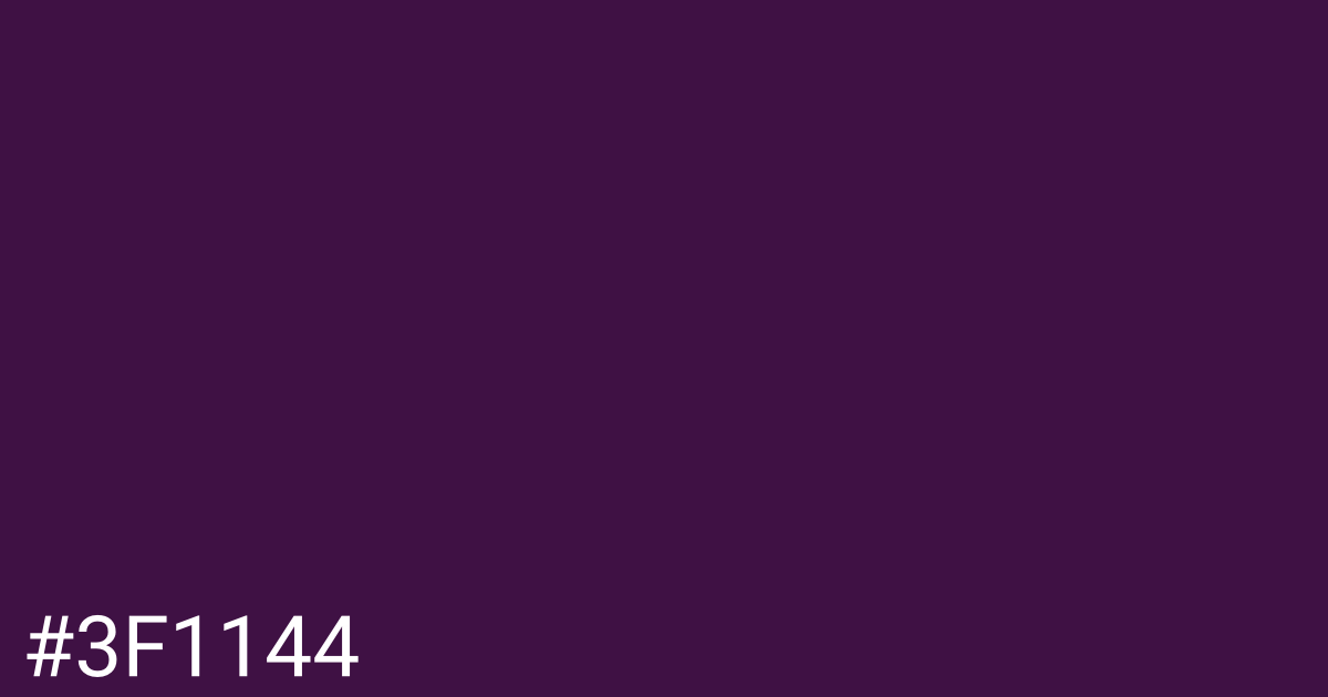 Hex color #3f1144 graphic