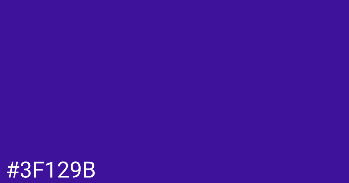Hex color #3f129b graphic