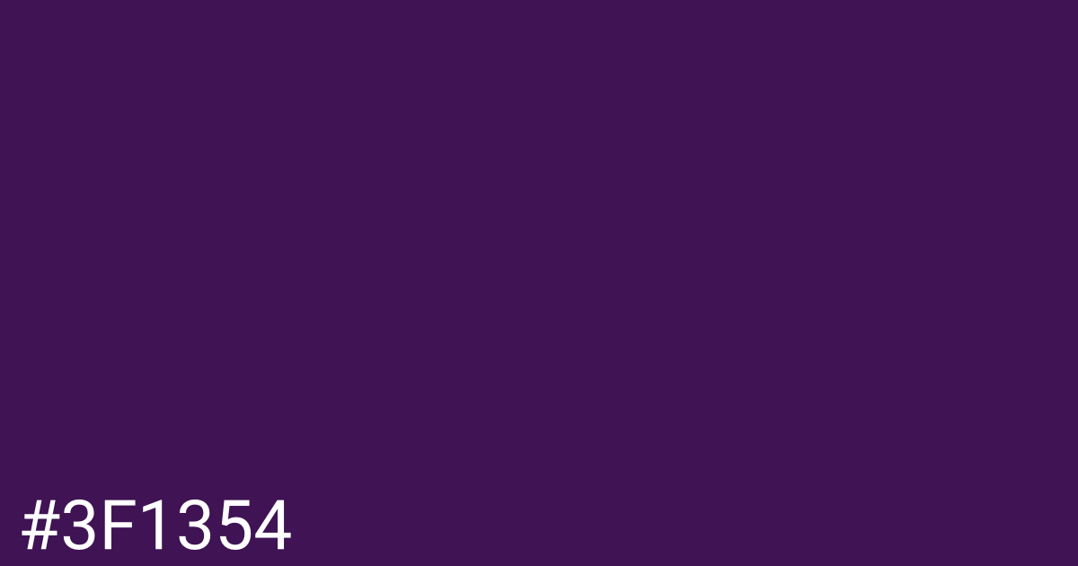 Hex color #3f1354 graphic