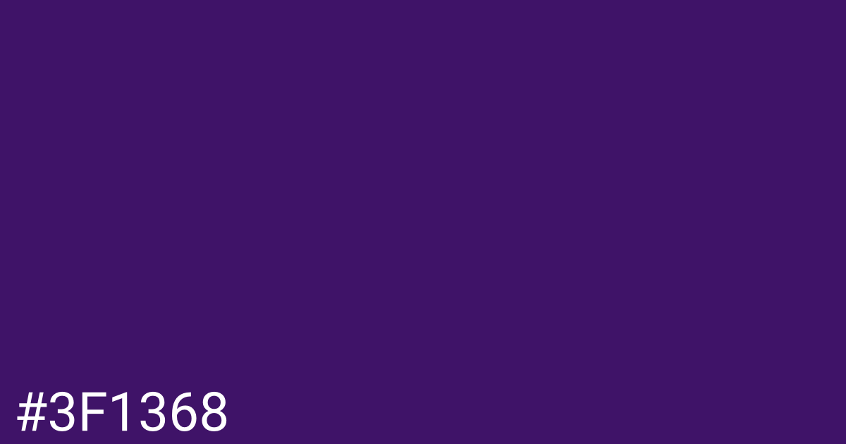 Hex color #3f1368 graphic