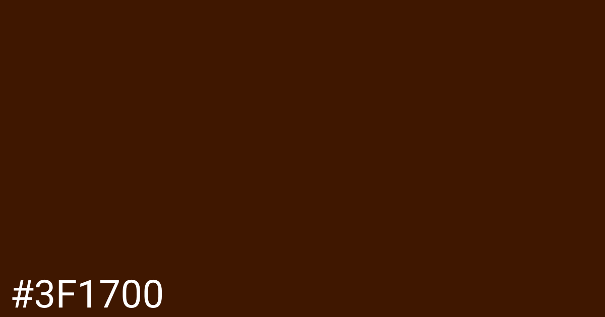Hex color #3f1700 graphic