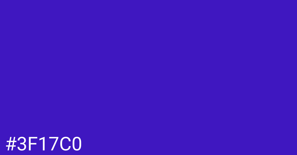 Hex color #3f17c0 graphic