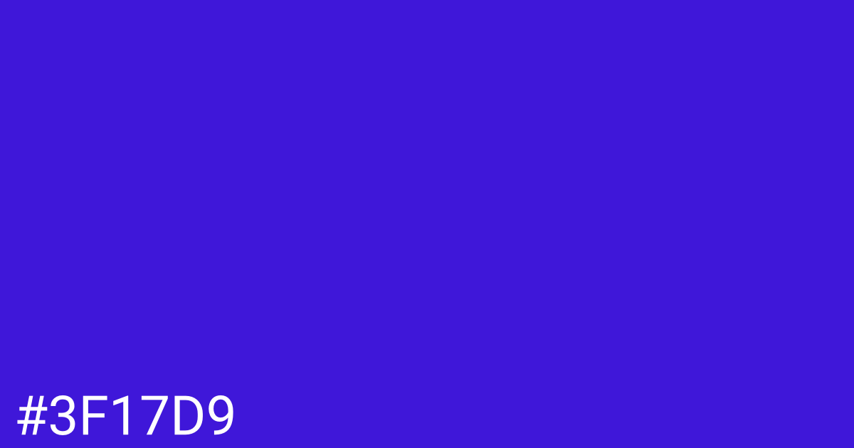 Hex color #3f17d9 graphic
