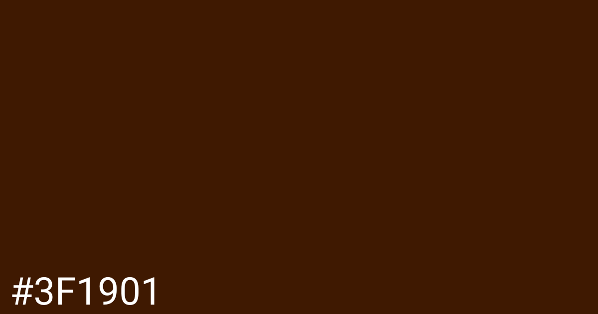 Hex color #3f1901 graphic