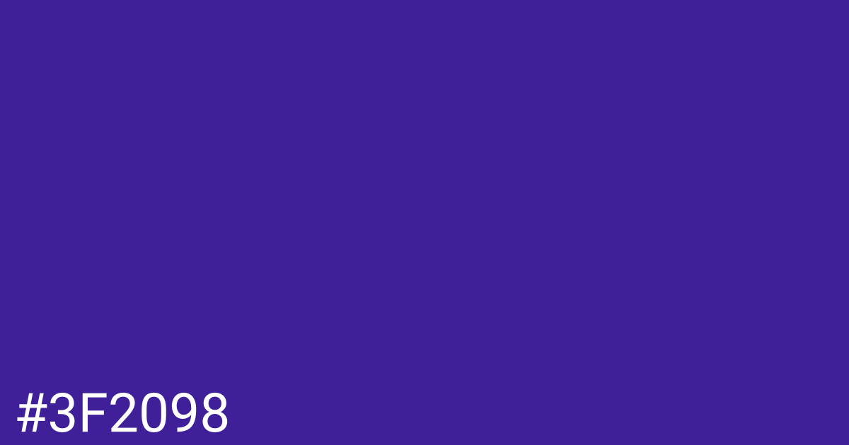 Hex color #3f2098 graphic