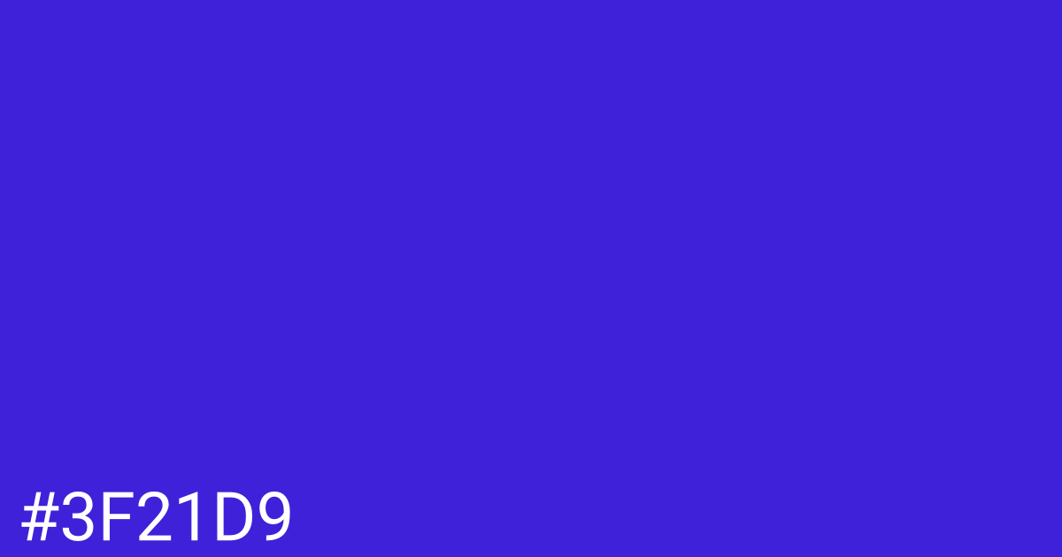 Hex color #3f21d9 graphic