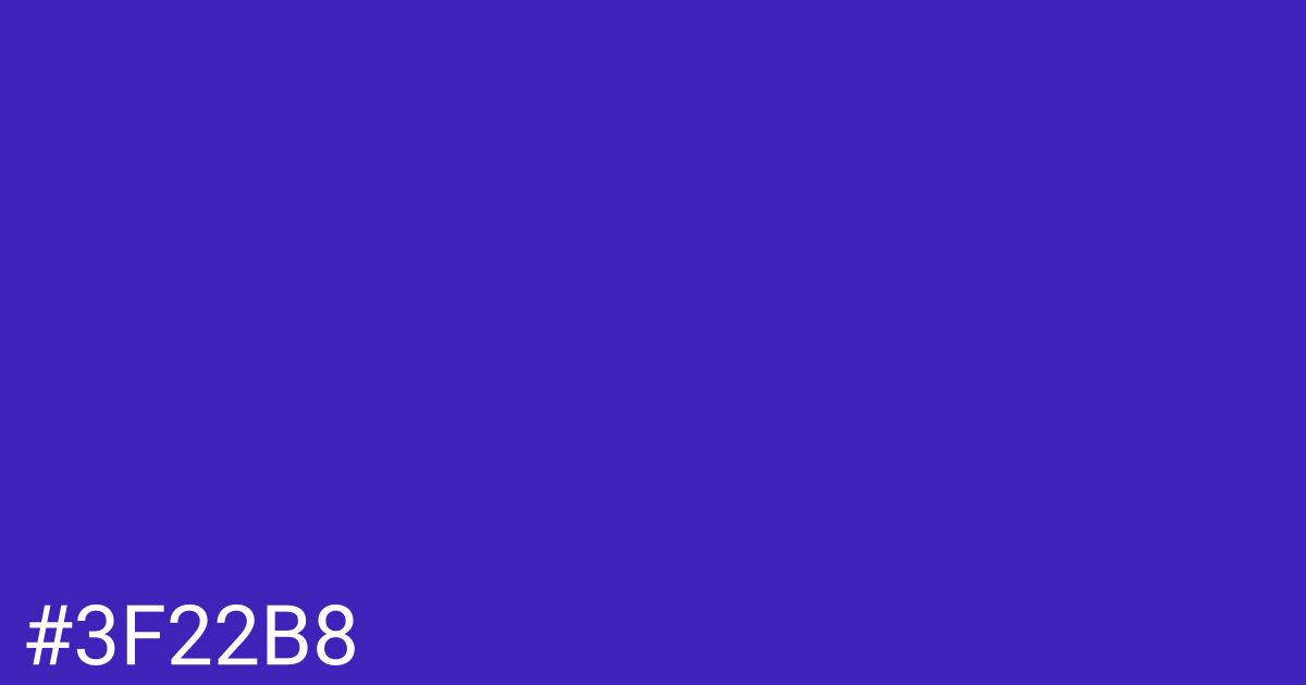 Hex color #3f22b8 graphic
