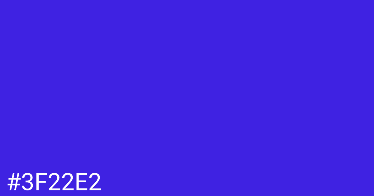 Hex color #3f22e2 graphic