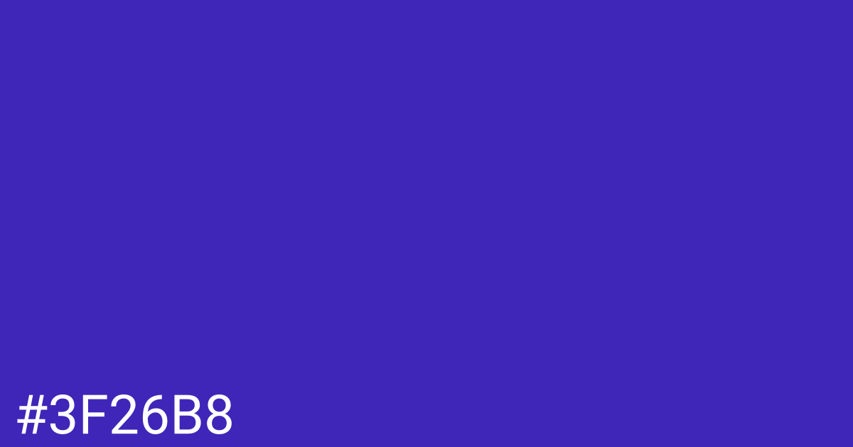 Hex color #3f26b8 graphic