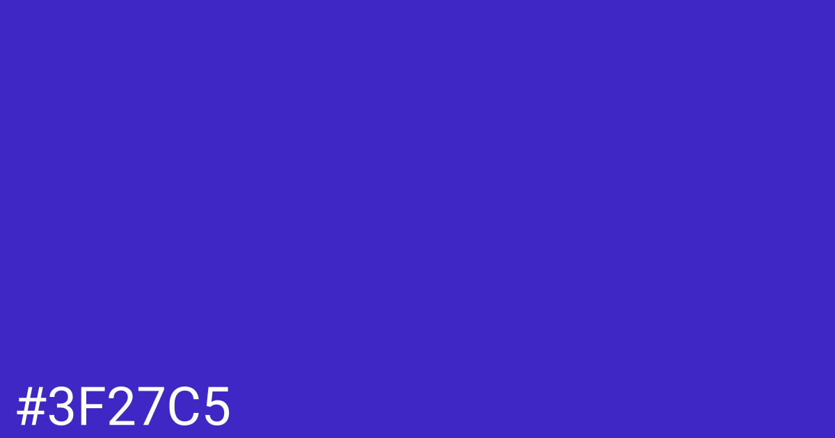 Hex color #3f27c5 graphic