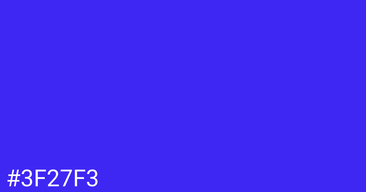 Hex color #3f27f3 graphic