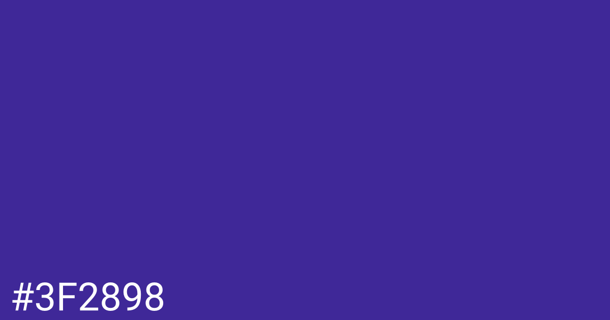 Hex color #3f2898 graphic