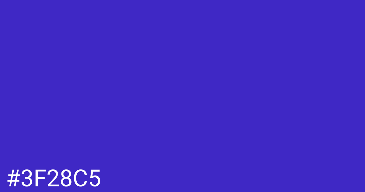 Hex color #3f28c5 graphic