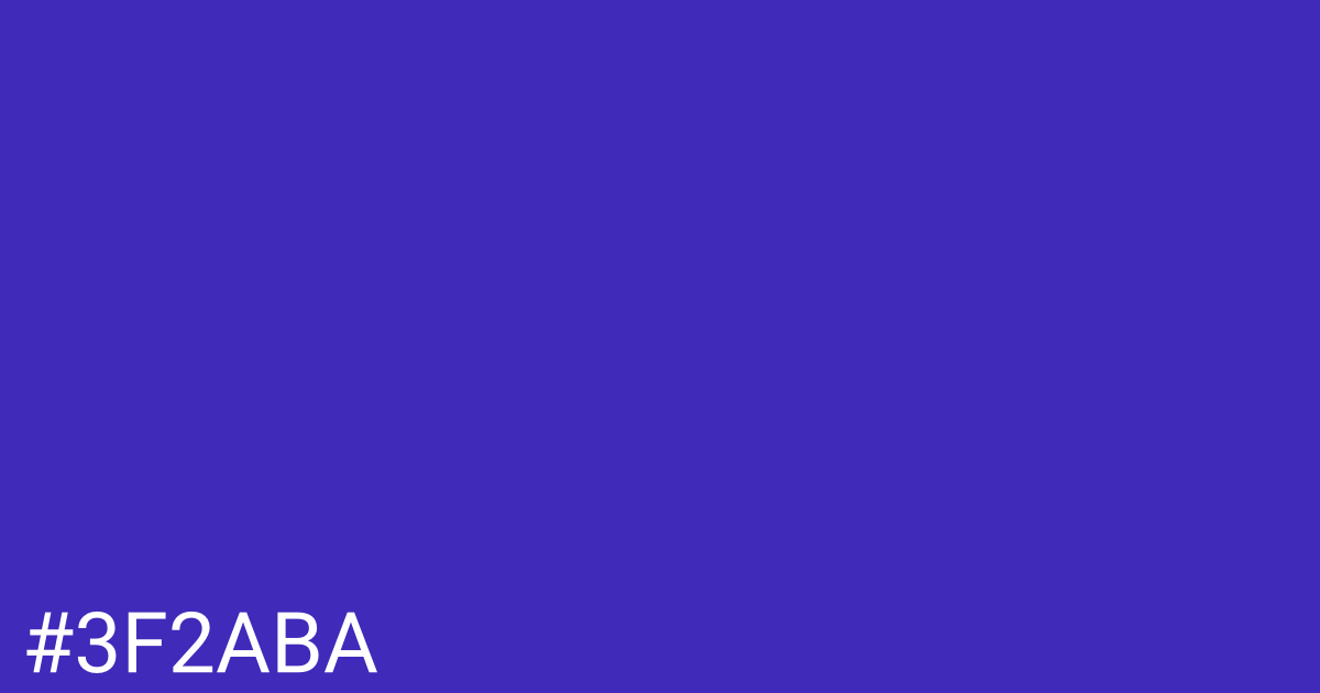 Hex color #3f2aba graphic