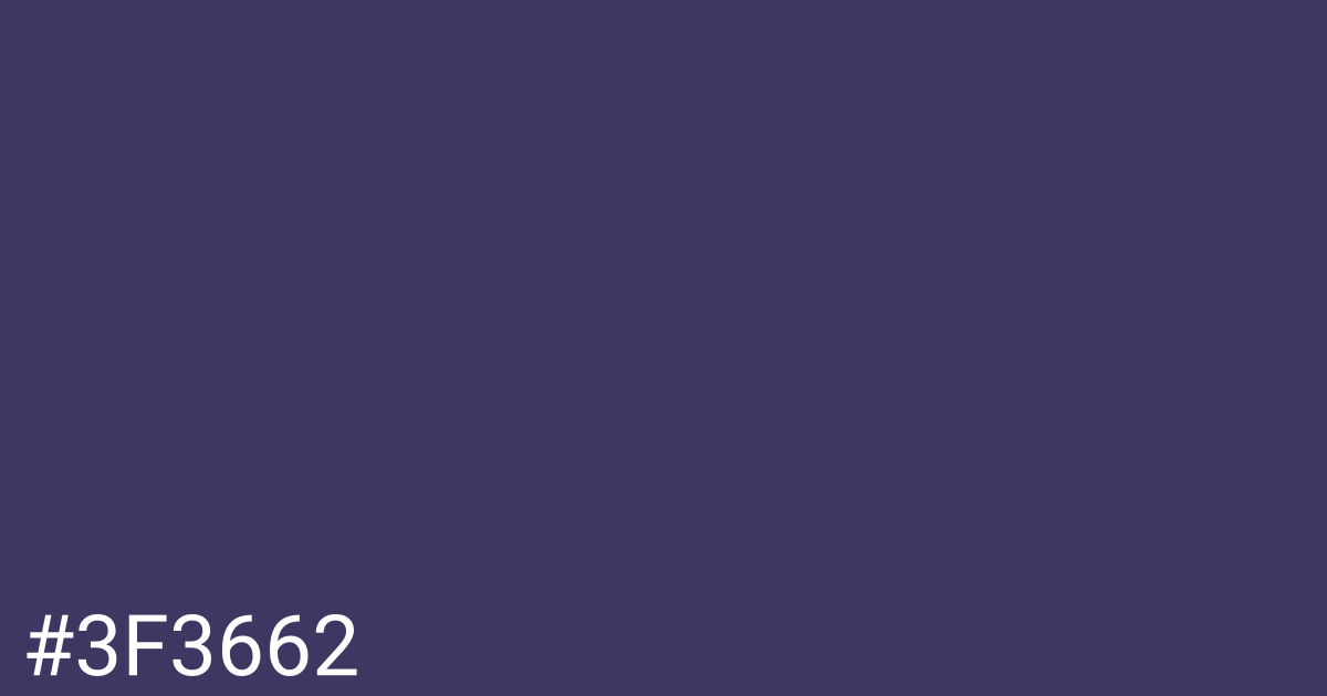 Hex color #3f3662 graphic