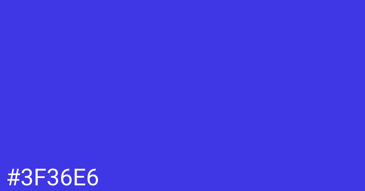 Hex color #3f36e6 graphic