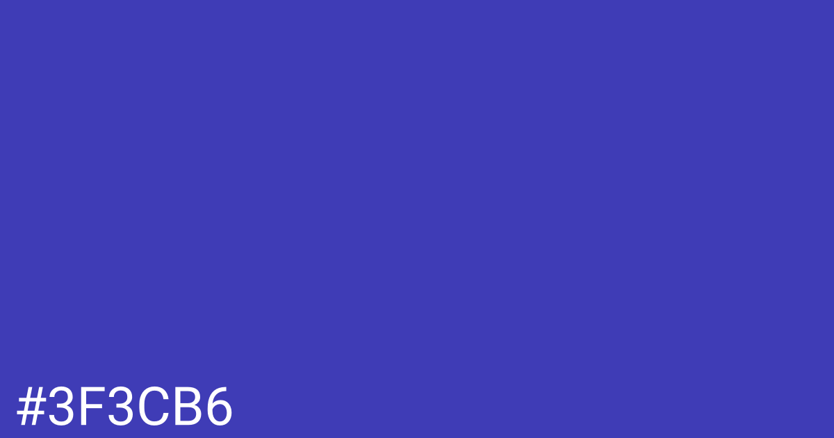 Hex color #3f3cb6 graphic