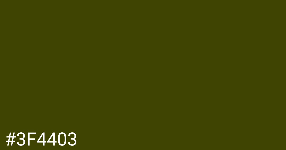 Hex color #3f4403 graphic