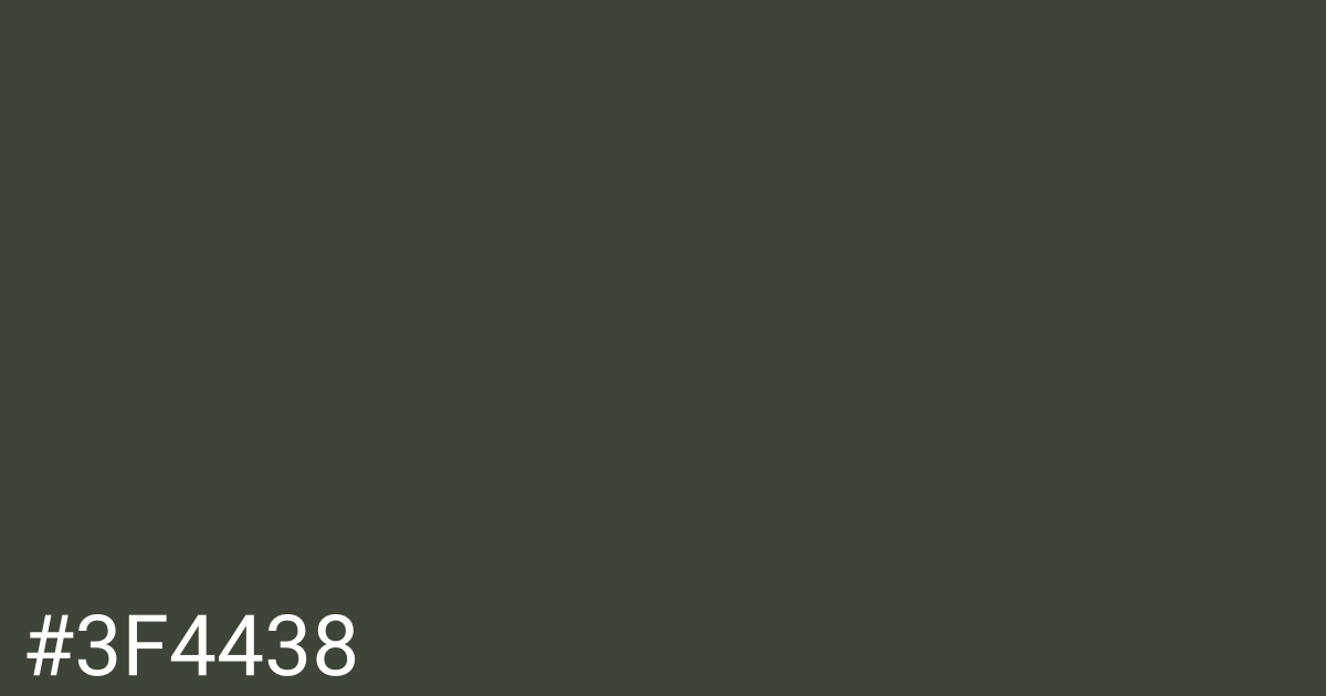 Hex color #3f4438 graphic