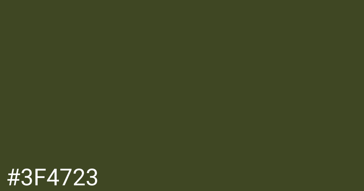 Hex color #3f4723 graphic