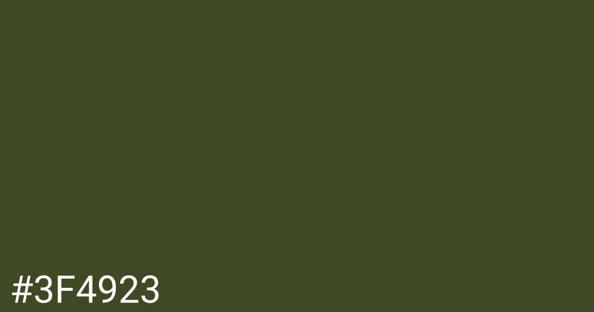 Hex color #3f4923 graphic