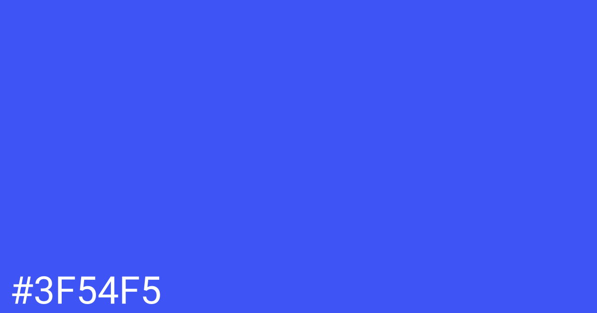 Hex color #3f54f5 graphic