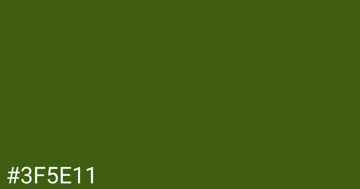 Hex color #3f5e11 graphic