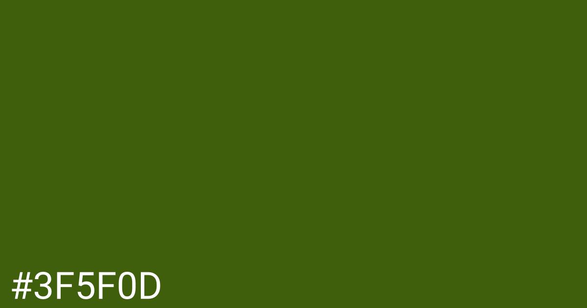 Hex color #3f5f0d graphic
