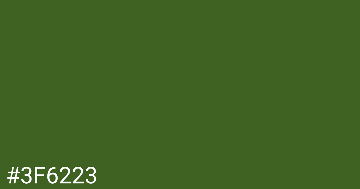 Hex color #3f6223 graphic