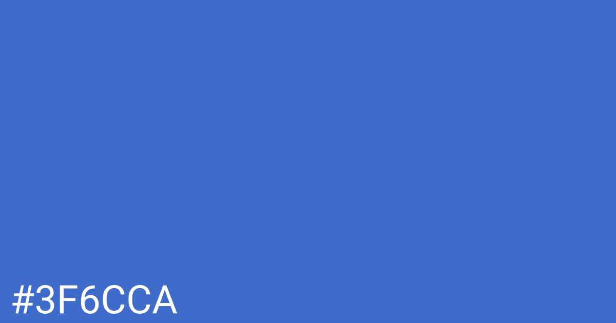 Hex color #3f6cca graphic