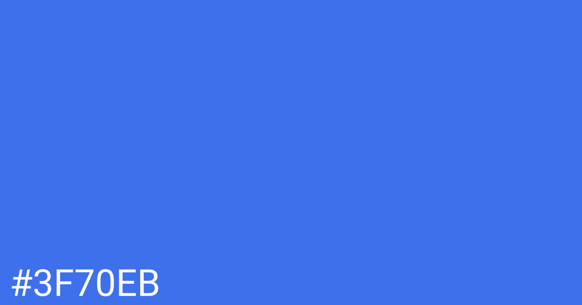 Hex color #3f70eb graphic
