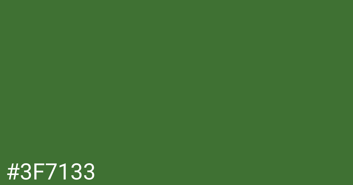 Hex color #3f7133 graphic