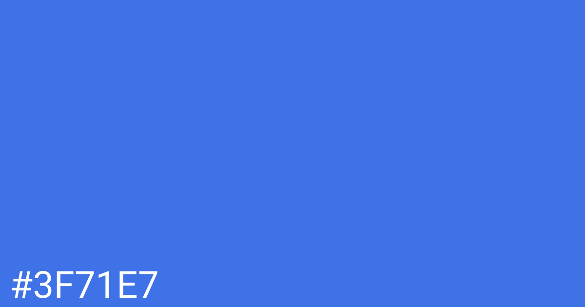 Hex color #3f71e7 graphic