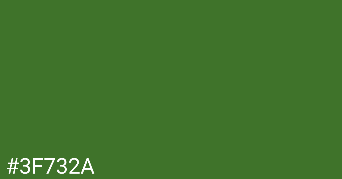 Hex color #3f732a graphic